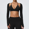 SPARK Women's Long-Sleeve Crop Yoga Shrug YEL62540