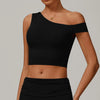 SPARK Recycled One Shoulder Crop Tank Top ZC9207
