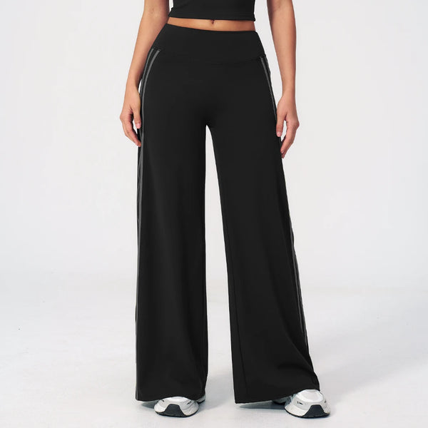 SPARK Women's Contrast Color Wide Leg Yoga Pants ZC3588