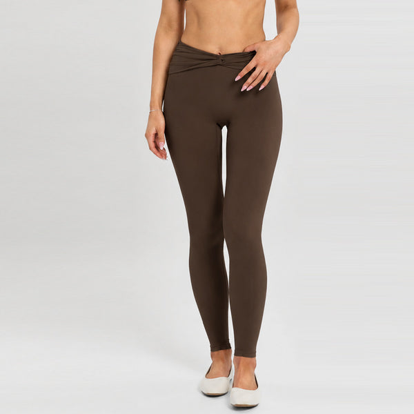 SPARK Shirred Waist Tummy Control Yoga Pants for Women FNK26071