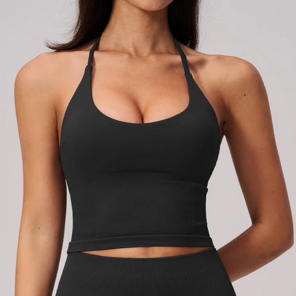 SPARK Seamless U-neck Halter Yoga Fitness Tank Top ZC2557