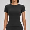 SPARK Normal Crew Neck Slim Yoga Short Sleeve Top ZC2546