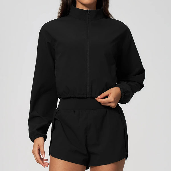 SPARK Women's Yoga Windbreaker Sun-Protective Stand-Collar Jacket ZC2136