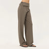 SPARK Women's Irregular Button Waist Wide Leg Pants DS126128