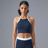 SPARK Contrast Color Halter Sports Bra DQ25091