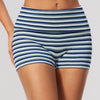 SPARK Women's Striped Fold-Over Waist Yoga Shorts ZC4556