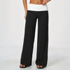 SPARK Women’s Color Block Fold-Over Waist Wide Leg Yoga Pants ZC9666