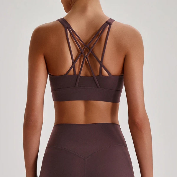 SPARK Women’s Crisscross Back Breathable Yoga Bra LQ4135