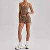 SPARK Women's Racerback Tank Top&Quick Dry Shorts 2 Piece Yoga Set LQ4123