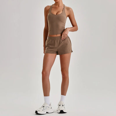 SPARK Women's Racerback Tank Top&Quick Dry Shorts 2 Piece Yoga Set LQ4123