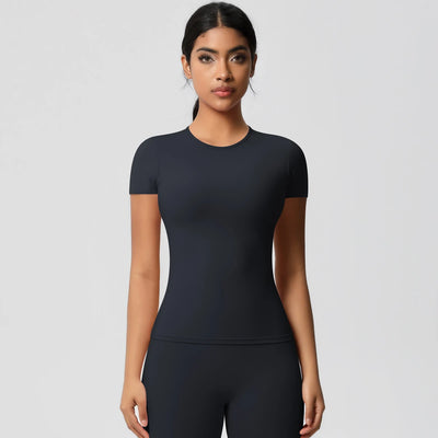 SPARK Normal Slim Yoga Short Sleeve Top LR7103