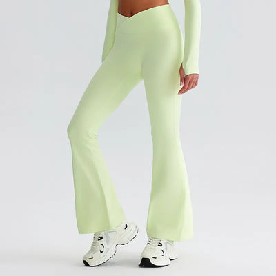 SPARK V Cut Waist Yoga Flared Pants LQ8007