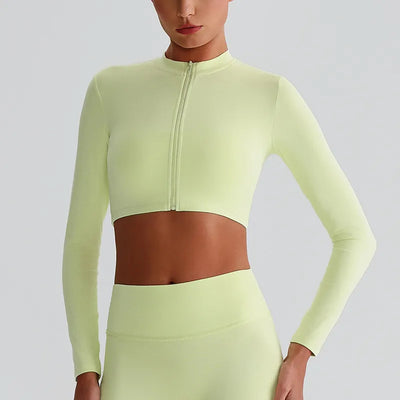 SPARK Fitness Cropped Long Sleeve Jacket LQ8022