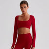 SPARK Recycled Square Neck Yoga Crop Top LQ8026