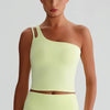 SPARK One-Shoulder Yoga Crop Tank Top LQ8029