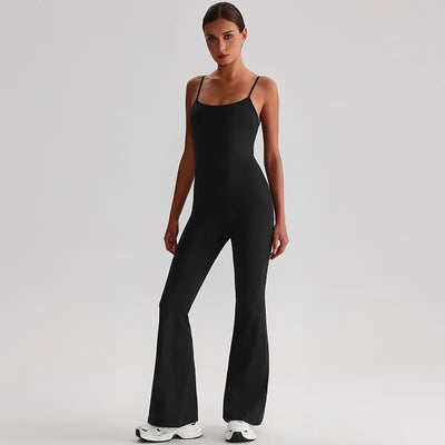 SPARK Spaghetti Straps Yoga Long Jumpsuit LQ8031