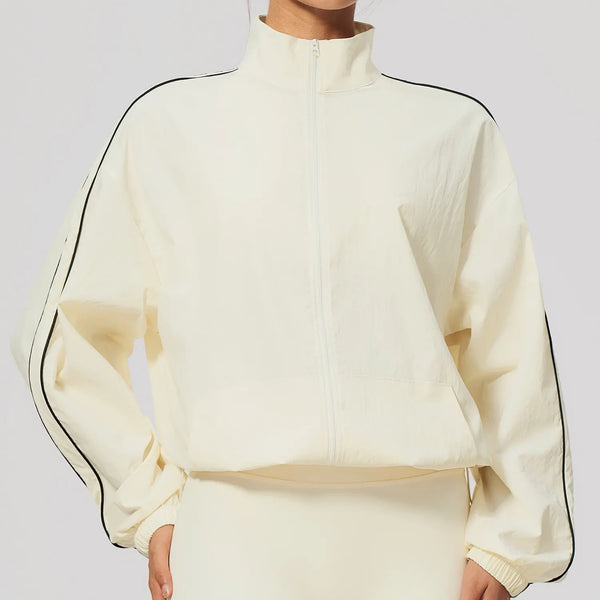SPARK Women’s Color-Block Stand-Collar Zip-Up Jacket ZC3616-1