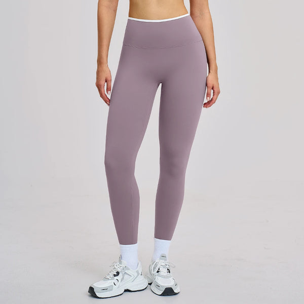 SPARK Women's High Waist Yoga Pants with Color Block ZC9238
