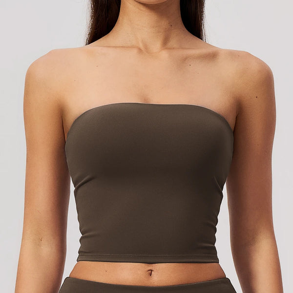SPARK Women's Strapless Sexy Open-Back Yoga Tube Top ZC8793