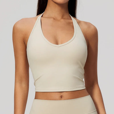 SPARK Women's V Neck Halter Tank Top ZC5529