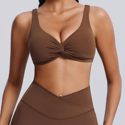 SPARK Women's Sexy Twisted Shockproof Yoga Bra FYD224