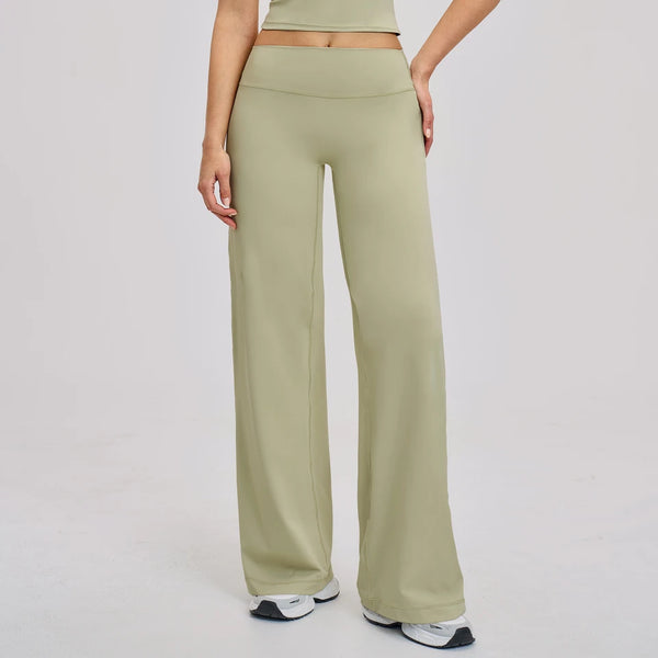 SPARK Brushed Slim-Fit Wide Leg Pants For Women ZC5529