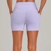 SPARK Women's Tummy Control High-Waisted Yoga Shorts with Pockets TF2116