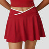 SPARK Criss-Cross V-Waist Outdoor Sports Yoga Tennis Skirt HQ777