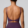 SPARK Women's Sexy Twist Knot Back Double-Strap Sports Bra FYD246