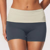 SPARK Women's Fold-Over Waist Naked-Feel Yoga Shorts ZC2570