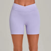SPARK Women's Cross Waist Tummy Control Yoga Shorts TF9721