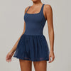 SPARK Fitness Tank Top with Pad Recycled Fabric Tennis Skirt ZC9091