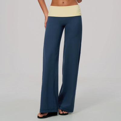 SPARK Women’s High-Waisted Color Block Fold-Over Yoga Pants ZC2585
