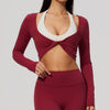 Spark Women's Long Sleeve Cropped Yoga Top ZC5529