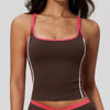 SPARK Women’s Color-Block Crossover Backless Workout Tank Top ZC2578