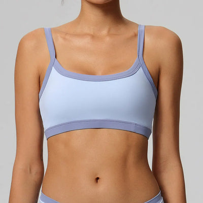 SPARK Women's Naked-Feel Contrast Color Yoga Bra CT2190