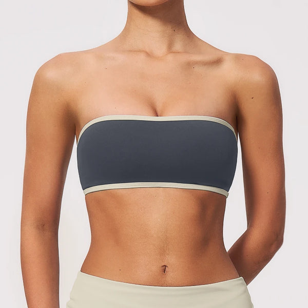 SPARK Women's Color-block Yoga Tube Top ZC2570