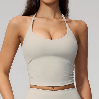 SPARK Women's Halter Neck Tie-Up Yoga Tank Top ZC5560