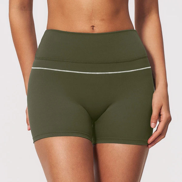 SPARK 2026 New Women's Color-Block High-Waisted Athletic Shorts ZC9615