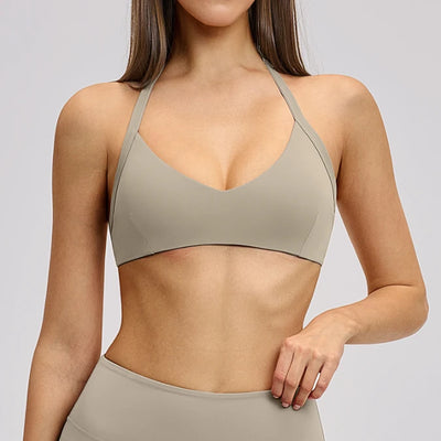 SPARK Women's Halter Neck Yoga Sport Bra ZC4201