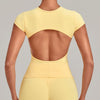 SPARK Women's Hollow Back Quick Dry Yoga Short-Sleeve TF3098