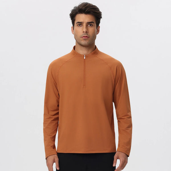SPARK Men’s Half-Zip Lightweight Warm-Up Pullover Long Sleeve YEL61527