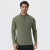 SPARK Men's Half-zip Cotton-Linen Feel Casual Workout & Running Top 61530YEL