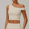 SPARK Recycled One Shoulder Crop Tank Top ZC9207