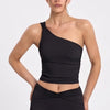 SPARK One-shoulder Twisted Yoga Tank Top for Women FNK26071