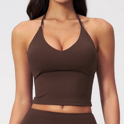 SPARK Women's Halter-Neck I-shaped Back Yoga Fitness Tank Top ZC3588