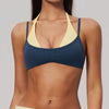 SPARK Women’s Color Block Fake Two-Piece Yoga Bra ZC2585