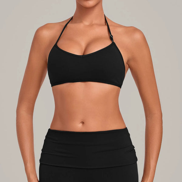 SPARK Women's Halter Neck Sports Bra with Built-In Pads TF8402