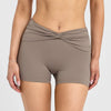 SPARK Shirred Waist Yoga Shorts for Women FNK26071