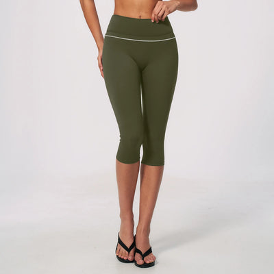 SPARK New Color-block Tummy Control Yoga Capri ZC9615